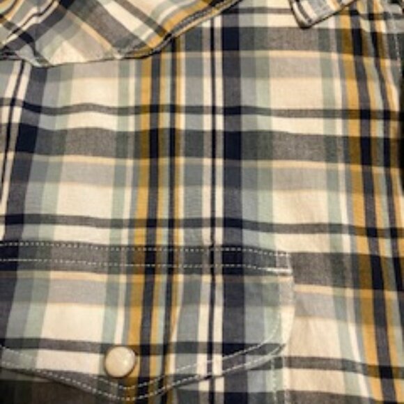 Lucky Brand L/S Snap Shirt  Size M  Saturday Stretch - Picture 4 of 9